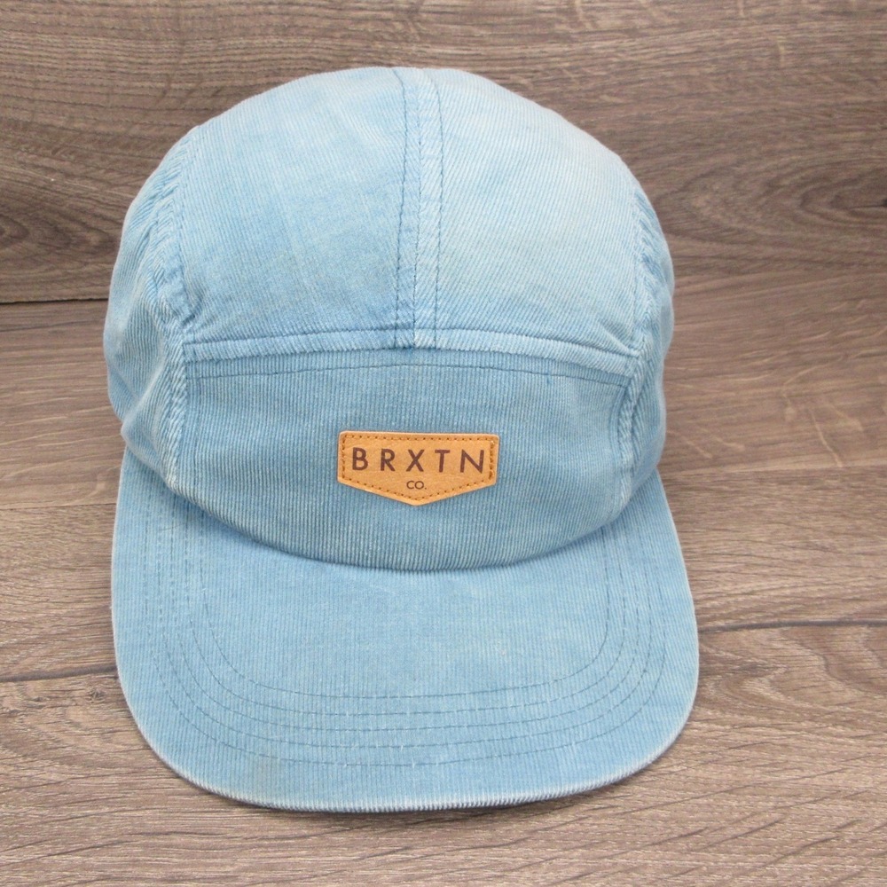 Brixton Hat Cap Mens Strap Back Blue Corduroy 5 Panel Skate Surf Streetwear